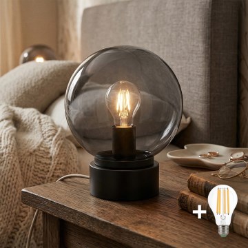 LED-tafellamp JIMMY 1xE27/60W/230V antraciet/rookzwart