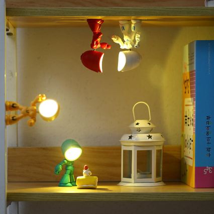 LED tafellamp LED/0,06W/3xLR41 robot geel
