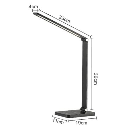 LED Tafellamp met draadloze oplader LED/10W/230V 3000/4000/4500/5000/6000K zwart