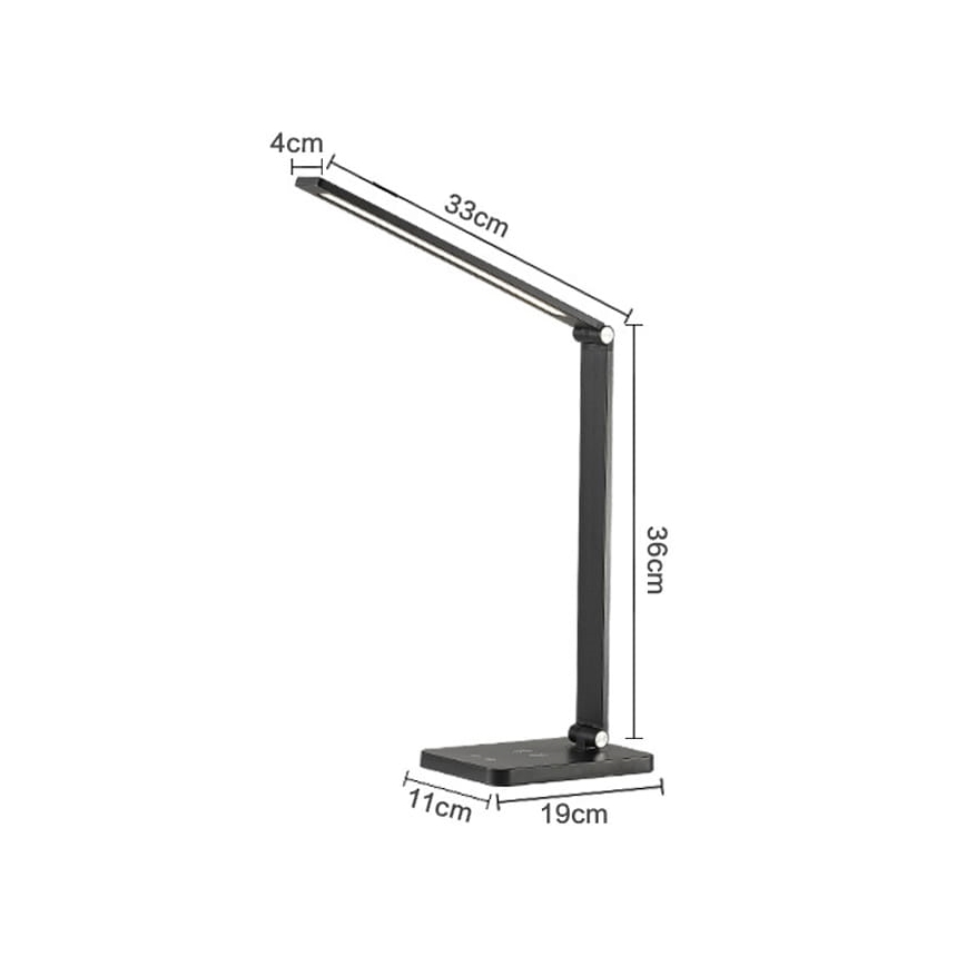 LED Tafellamp met draadloze oplader LED/10W/230V 3000/4000/4500/5000/6000K zwart