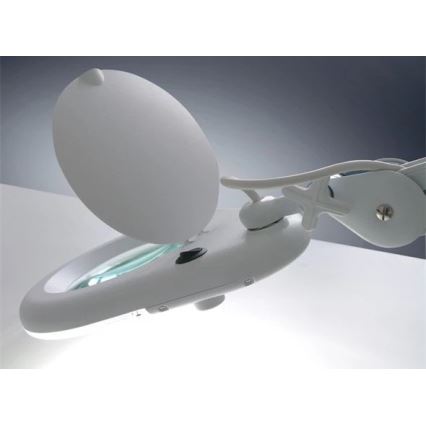 LED Tafellamp met vergrootglas LED/9W/230V wit/glanzend chroom