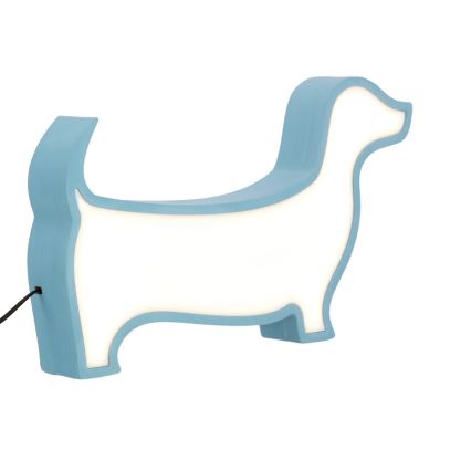 LED tafellamp voor kinderen DOG LED/12W/230V blauw