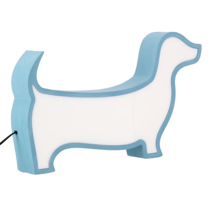 LED tafellamp voor kinderen DOG LED/12W/230V blauw