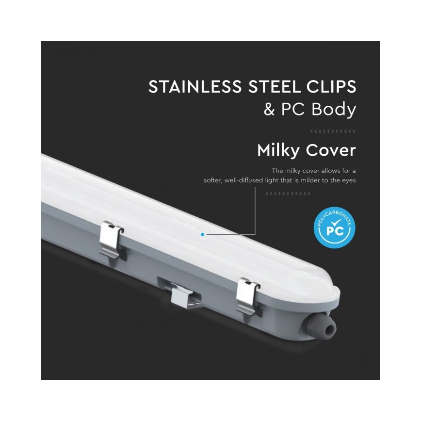 LED-technisch TL-armatuur met noodmodule LED/48W/230V 6500K IP65 2200 mAh 150 cm