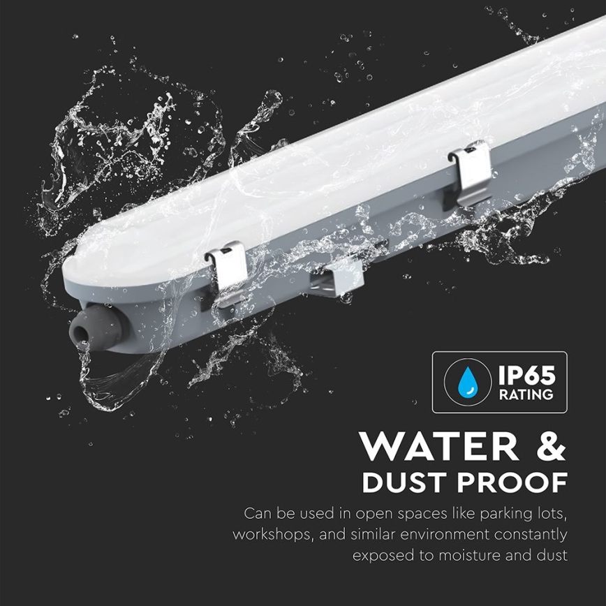 LED TL-armatuur voor technische toepassingen met bewegings- en schemersensor LED/48W/230V IP65 6500K 150 cm