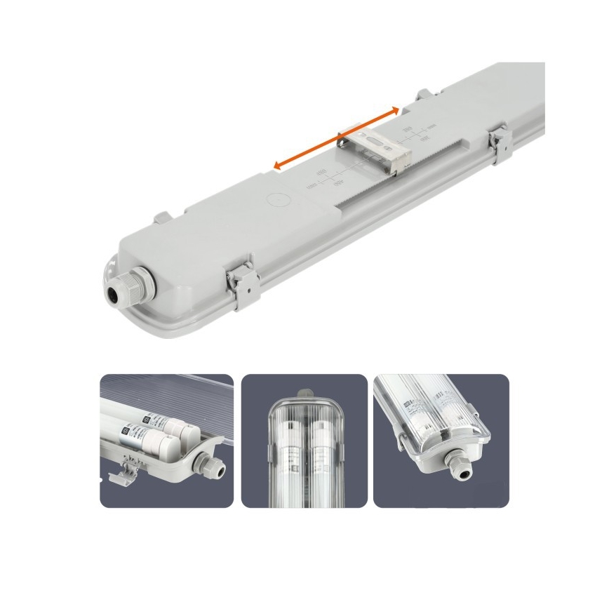 LED technisch TL-armatuur T8 2xG13/18W/230V 5000K IP65 127 cm