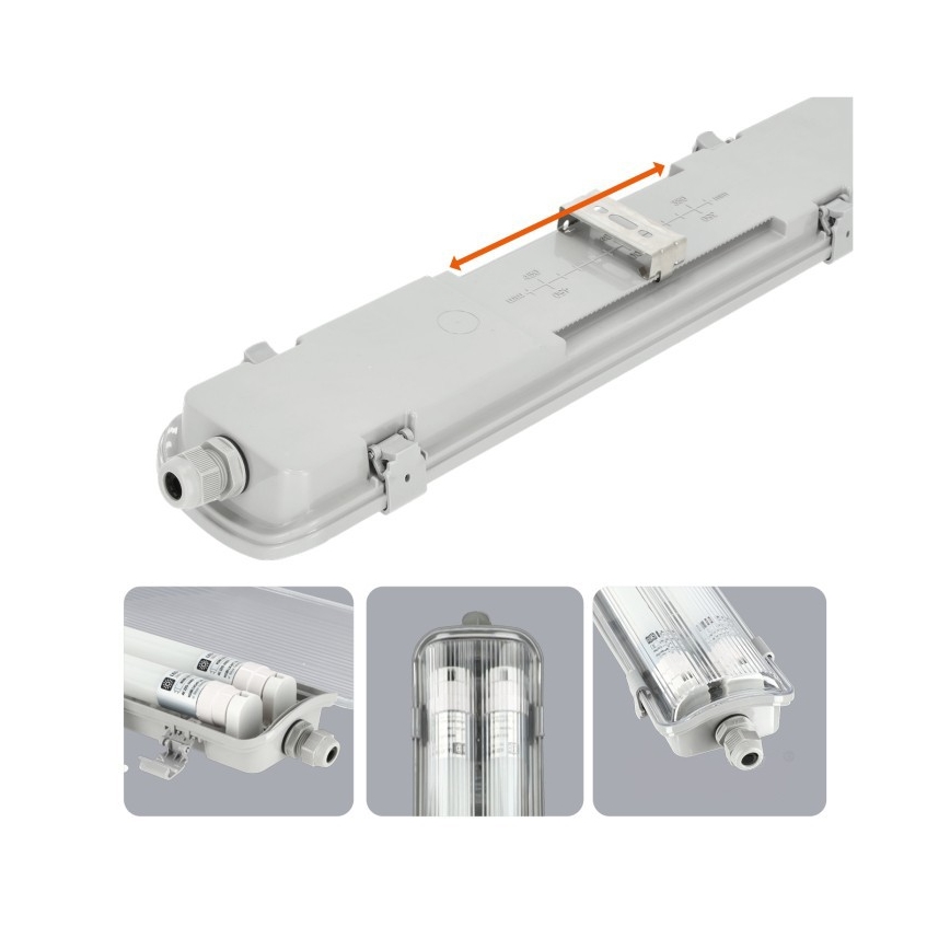 LED technisch TL-armatuur T8 2xG13/18W/230V 6500K IP65 127 cm