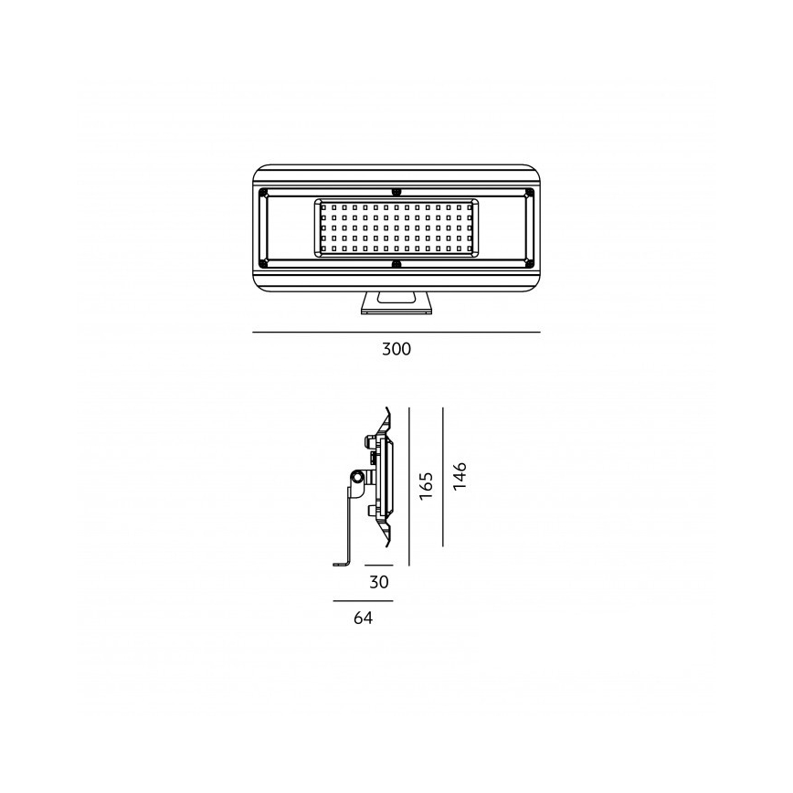 LED Technische armatuur 4-in-1 MULTILUXO LED/100W/230V 4000K IP65 30 cm