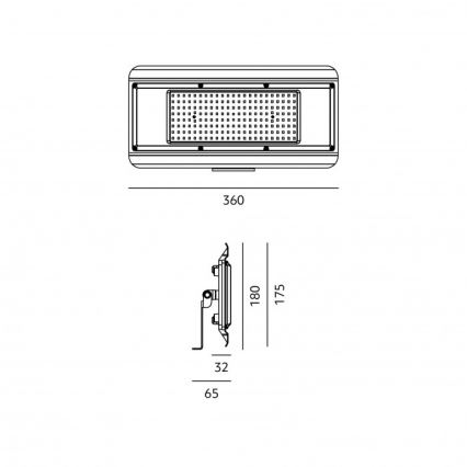 LED Technische armatuur 4-in-1 MULTILUXO LED/150W/230V 4000K IP65 36 cm