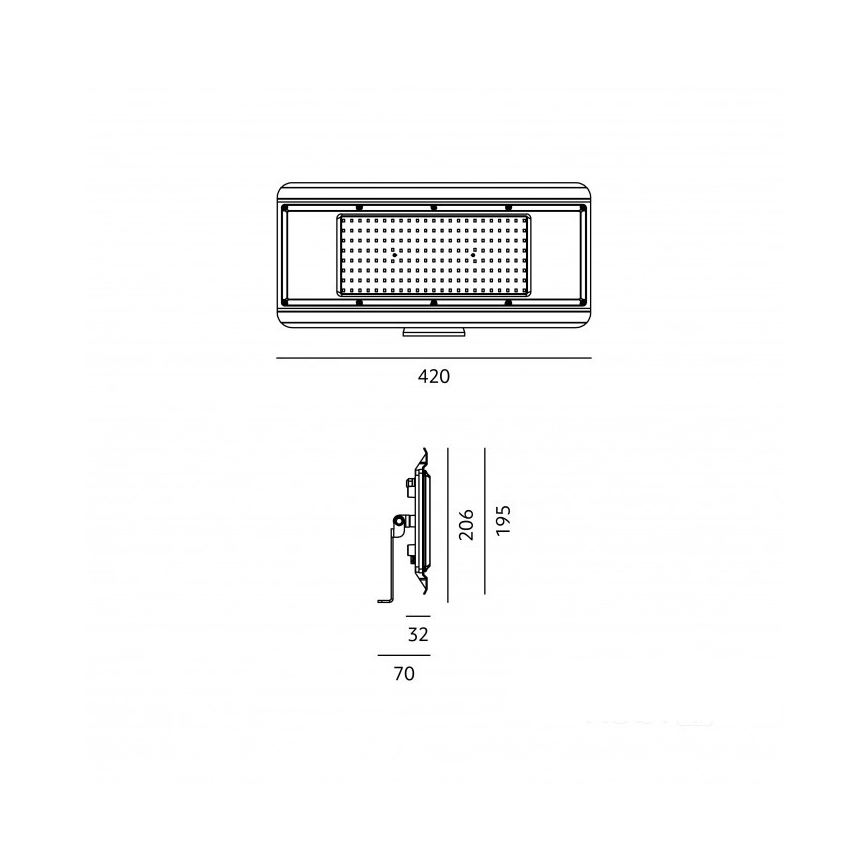 LED technische armatuur 4-in-1 MULTILUXO LED/200W/230V 4000K IP65 42 cm