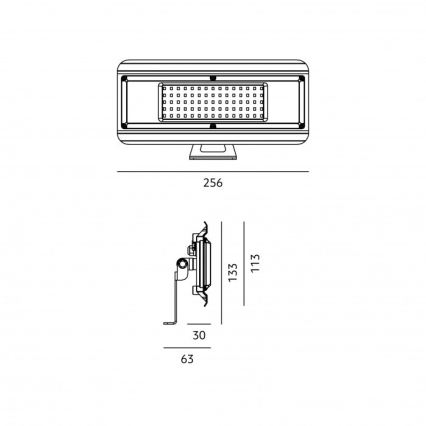 LED-technische armatuur 4-in-1 MULTILUXO LED/50W/230V 4000K IP65 25,6 cm