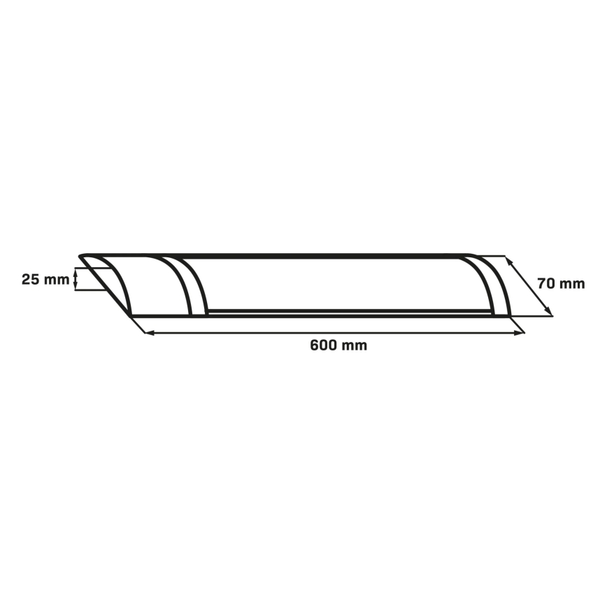 LED TL-armatuur LED/18W/230V 4000K 60 cm zwart