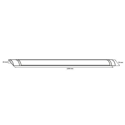 LED TL-armatuur LED/36W/230V 4000K 120 cm zwart