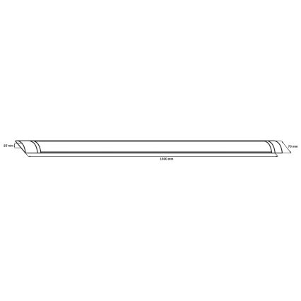 LED TL-armatuur LED/50W/230V 4000K 150 cm zwart