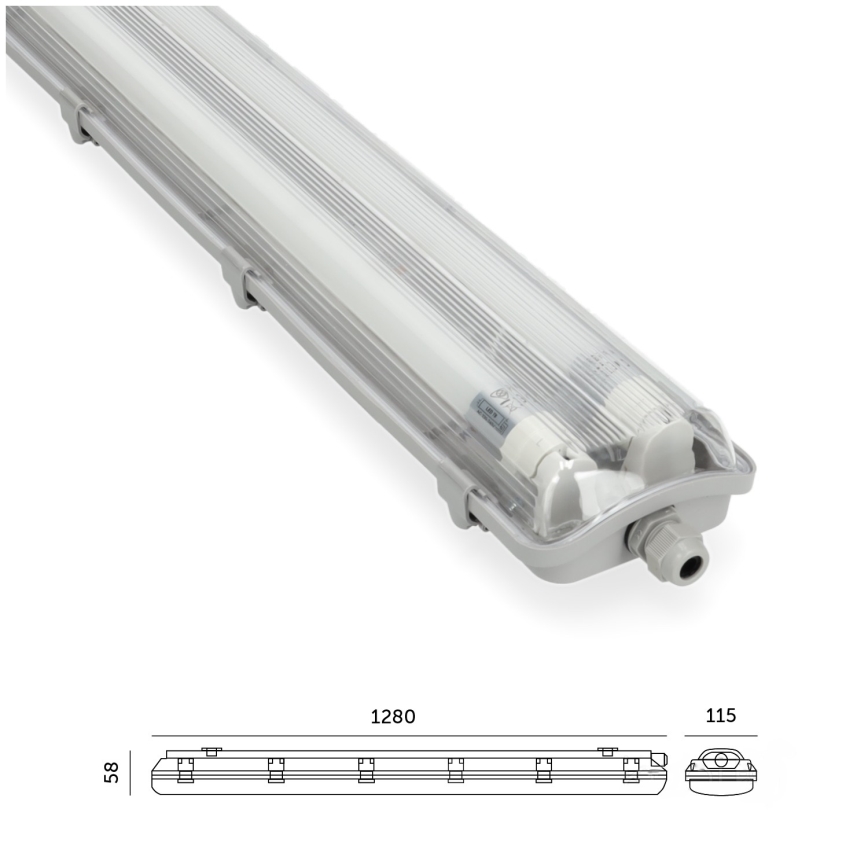 LED Technische TL-armatuur T8 2xG13/18W/230V 6500K IP65
