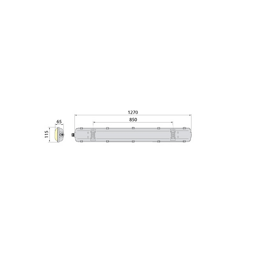 LED TL-armatuur voor professionele toepassingen 2xG13/18W/230V IP65