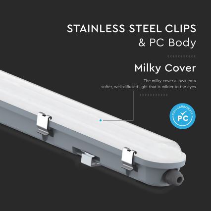 LED technisch TL-armatuur met bewegings- en schemersensor LED/48W/230V IP65 4000K 150 cm