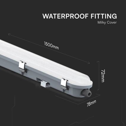 LED technisch TL-armatuur met bewegings- en schemersensor LED/48W/230V IP65 4000K 150 cm