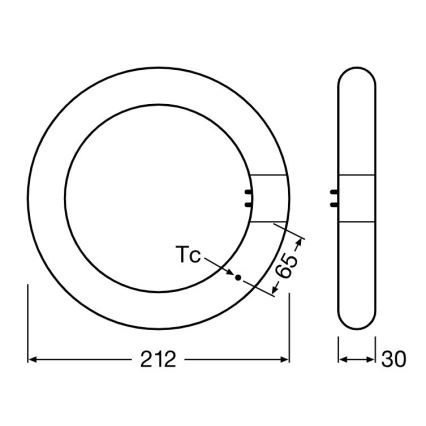 LED TL-buis SUBSTITUBE T9 G10q/12W/230V 4000K diameter 21,2 cm - Osram
