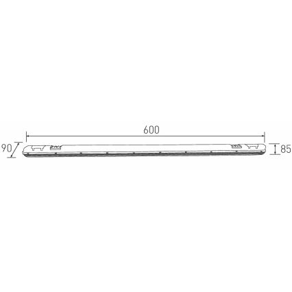 LED TL-buis werkverlichting DUST LED/20W/230V 4000K 60 cm IP65