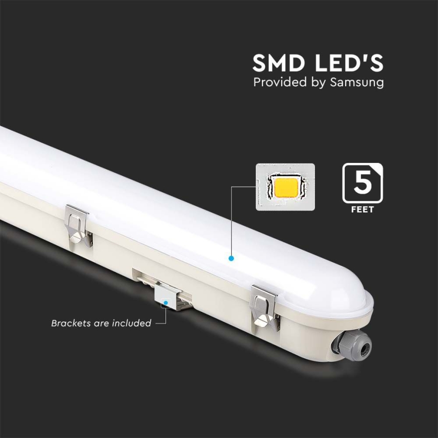 LED TL-buis werkverlichting met noodmodule EMERGENCY LED/48W/230V 6500K 150cm IP65