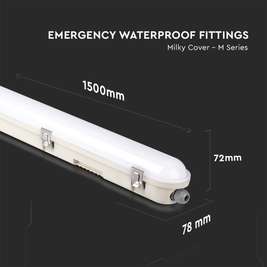 LED TL-buis werkverlichting met noodmodule EMERGENCY LED/48W/230V 6500K 150cm IP65