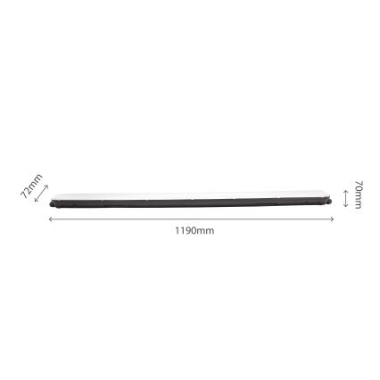 LED TL-buis werkverlichting LIMEA GIGANT LED/38W/230V IP65 1190mm zwart