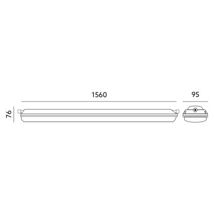 LED TL-buis werkverlichting NEXFORCE LED/60W/230V IP65 4000K