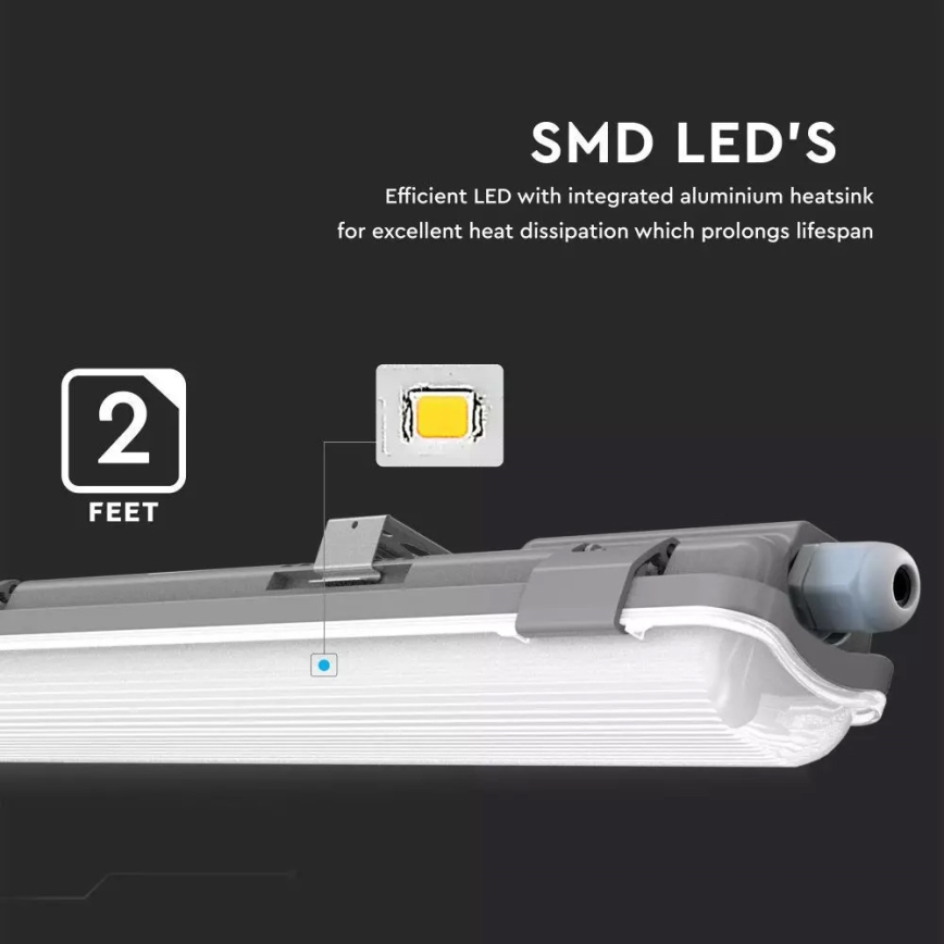 LED TL-buis werkverlichting T8 1xG13/18W/230V 4000K 120cm IP65