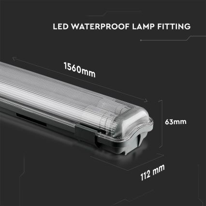 LED TL-buis werkverlichting T8 2xG13/22W/230V IP65 4000K 156 cm