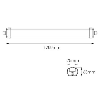 LED Dimbaar heavy-duty fluorescerend lamp VOLITER LED/20/28/36W/230V 3000/4000/6000K 120 cm IP65 wit