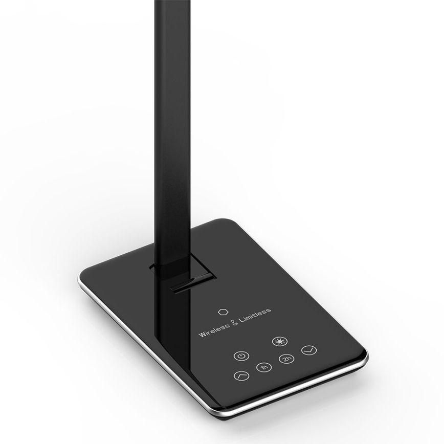 LED Dimbare Touch Tafellamp met Draadloos Opladen LED/4W/5V 3000-6500K USB Zwart