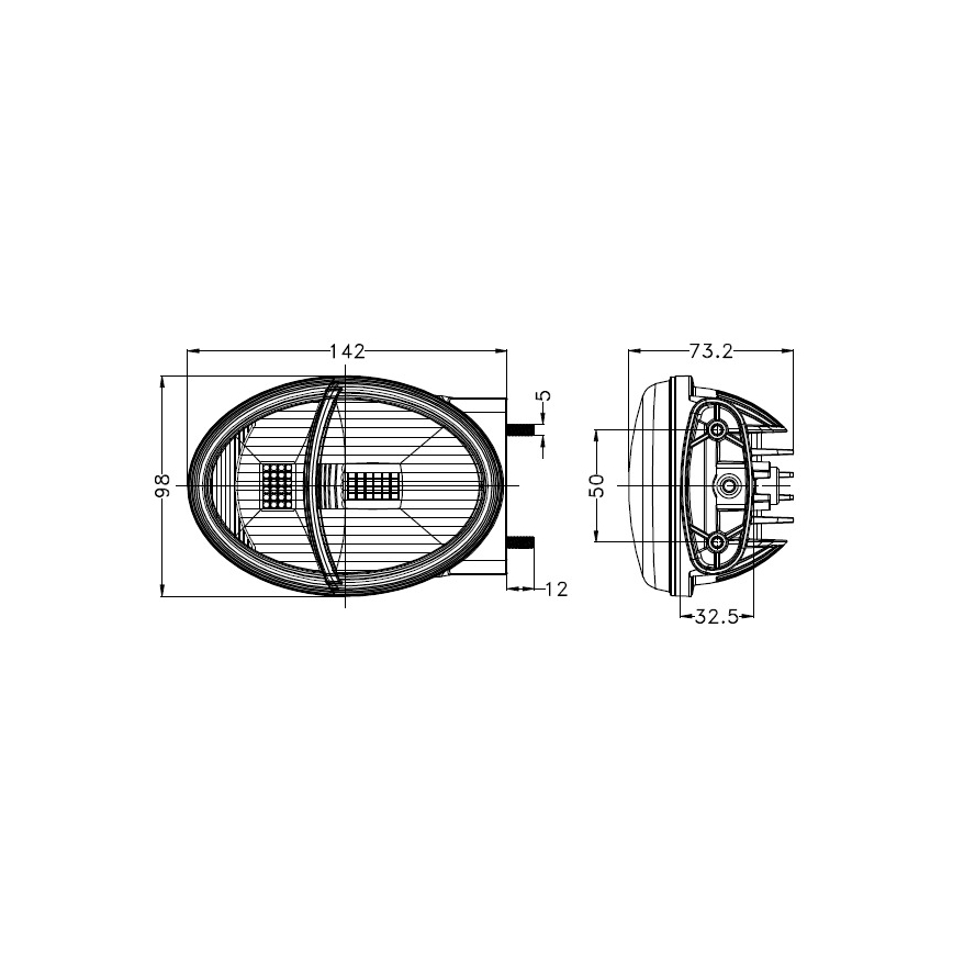 LED Tractor koplamp LED/102W/10-30V IP69 5700K rechthoekig