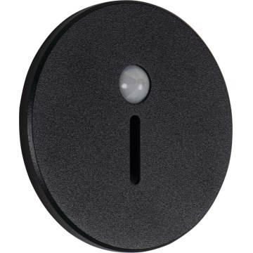 LED-traparmatuur met bewegings- en schemersensor MAGNIK LED/1,7W/230V 2700/3300/3900/4600/5700K zwart rond