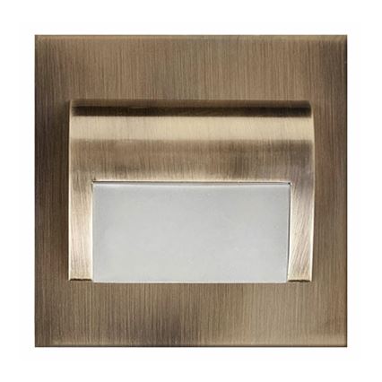 LED Trappenhuis Lamp DECORUS LED/1,2W/12V 4000K messing