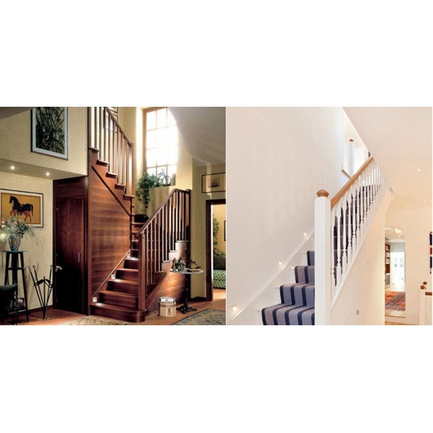 LED Trappenhuis Lamp DECORUS LED/1,2W/12V 4000K messing