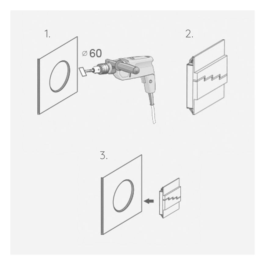LED Trappenhuis Lamp DECORUS LED/1,2W/12V 4000K messing