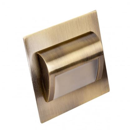 LED Trappenhuis Lamp DECORUS LED/1,2W/12V 4000K messing