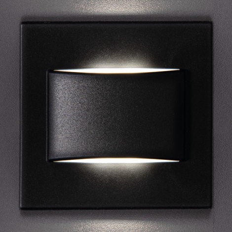 LED Trappenhuis Verlichting ERINUS LED/1,5W/12V 3000K zwart