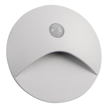 LED trapverlichting met bewegings- en schemersensor EXIN LED/2,5W/230V 3000K IP65 wit rond