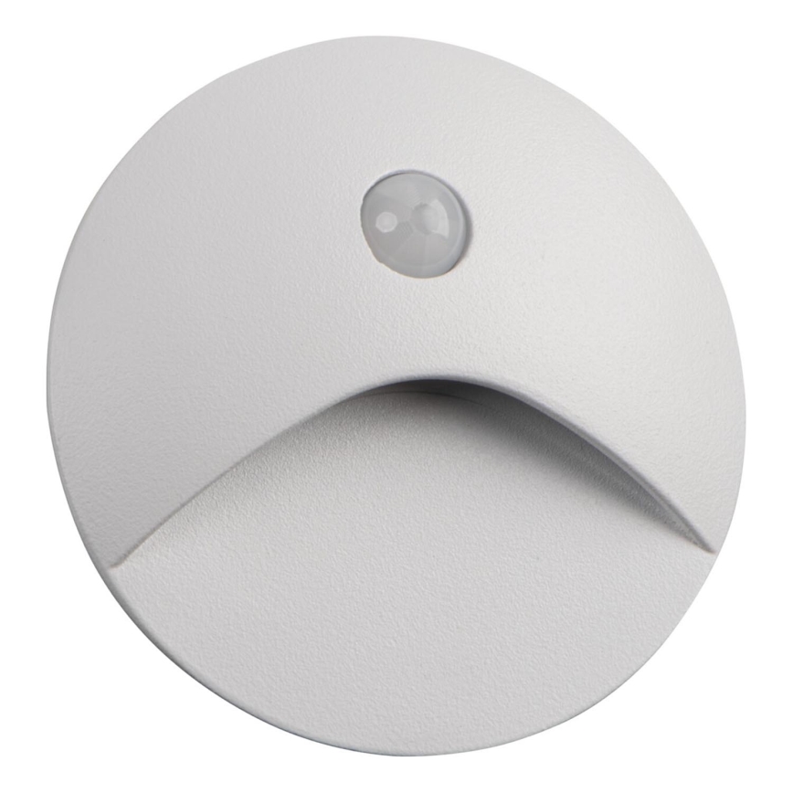 LED-trapverlichting met bewegings- en schemersensor EXIN LED/2,5W/230V 4000K IP65 wit rond
