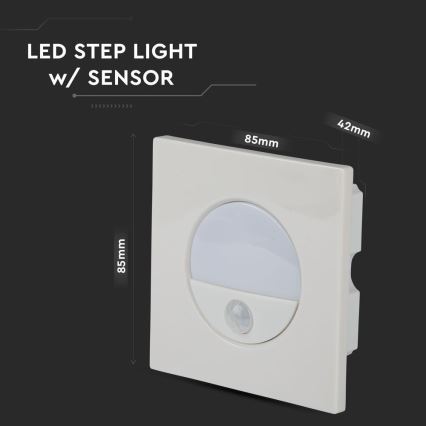 LED Trapverlichting met bewegingssensor LED/3W/230V 4000K wit