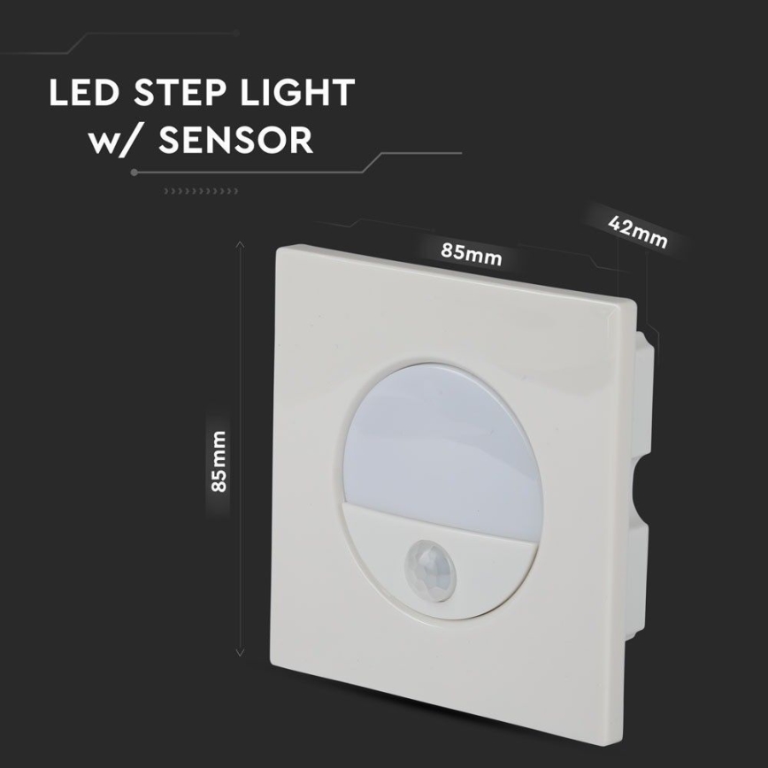 LED Trapverlichting met bewegingssensor LED/3W/230V 4000K wit