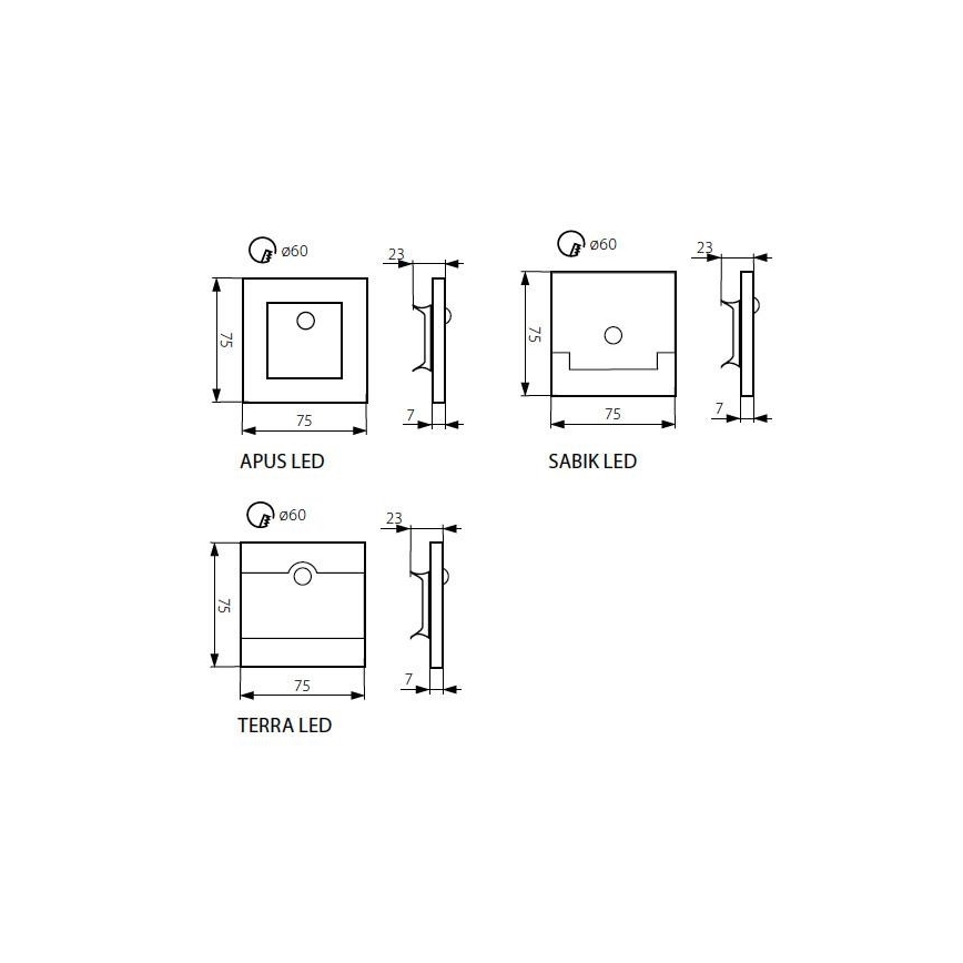 LED Trapverlichting met sensor LED/0,8W/12V 6500K
