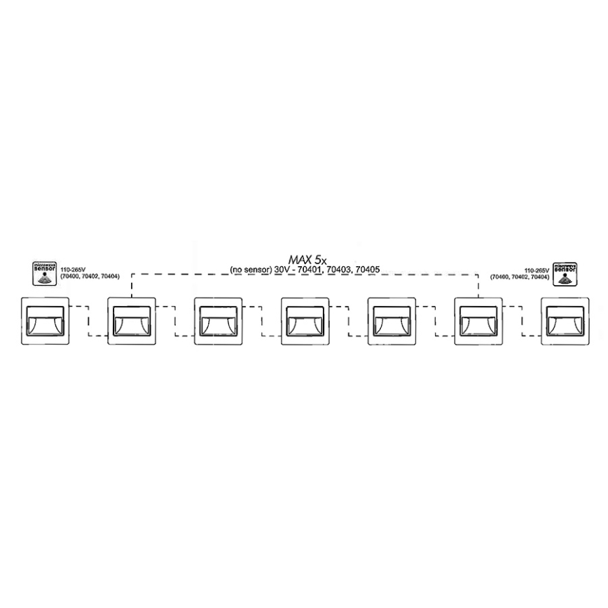 LED Trapverlichting met sensor STEP LIGHT NET LED/1,5W/230V 4000K wit