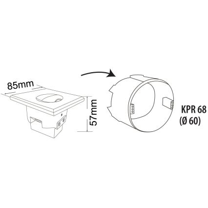 LED Trapverlichting voor buiten DECENTLY LED/1,5W/230V 3000/4000/6000K IP44 zwart