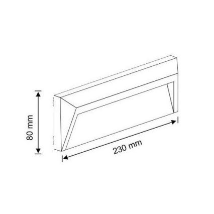 LED Trapverlichting voor buiten HOLDEN LED/1,6W/230V IP65 grafiet