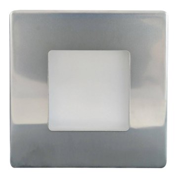 LED Trapverlichting voor buiten LED/1,7W/230V 2700K IP44 glanzend chroom