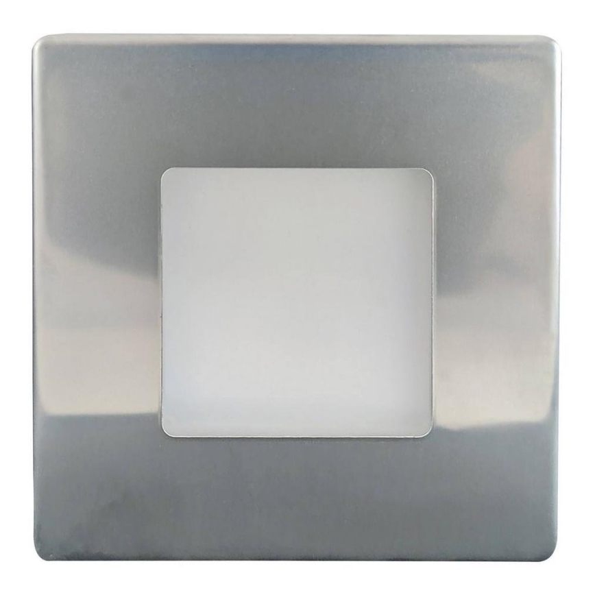 LED Trapverlichting voor buiten LED/1,7W/230V 2700K IP44 glanzend chroom