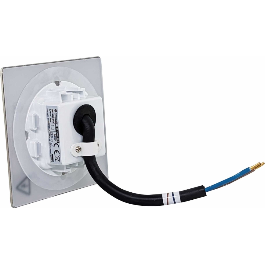 LED Trapverlichting voor buiten DECENTLY LED/1,7W/230V 3000/4000/6000K IP54 glanzend chroom